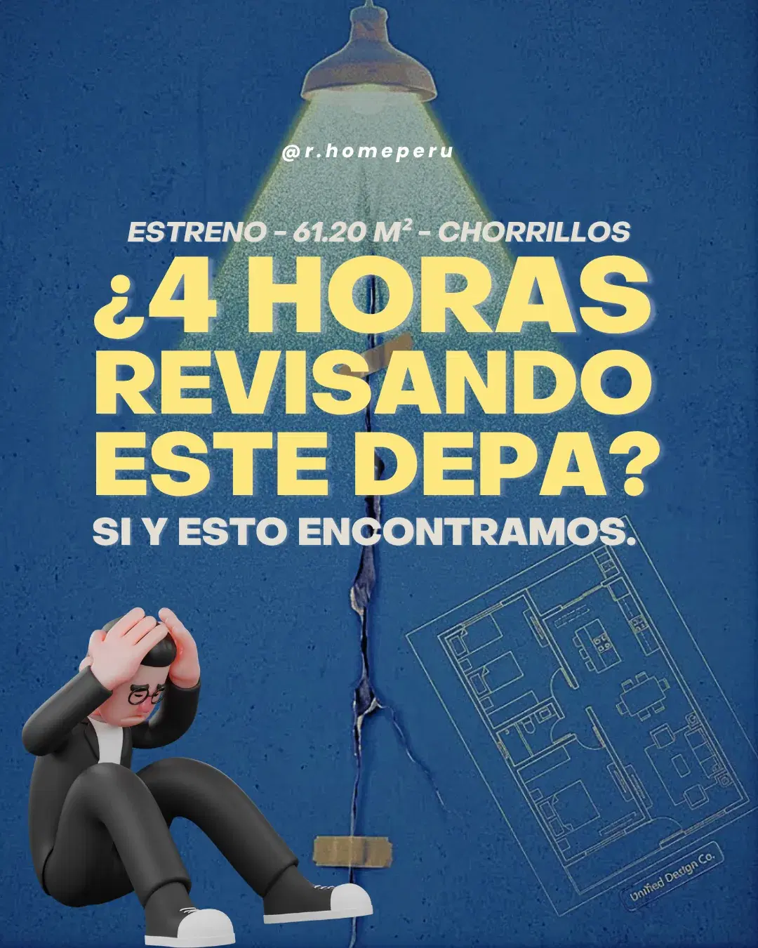 Cuatro horas revisando un departamento de estreno de 61.20 m² en Chorrillos